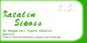 katalin siposs business card